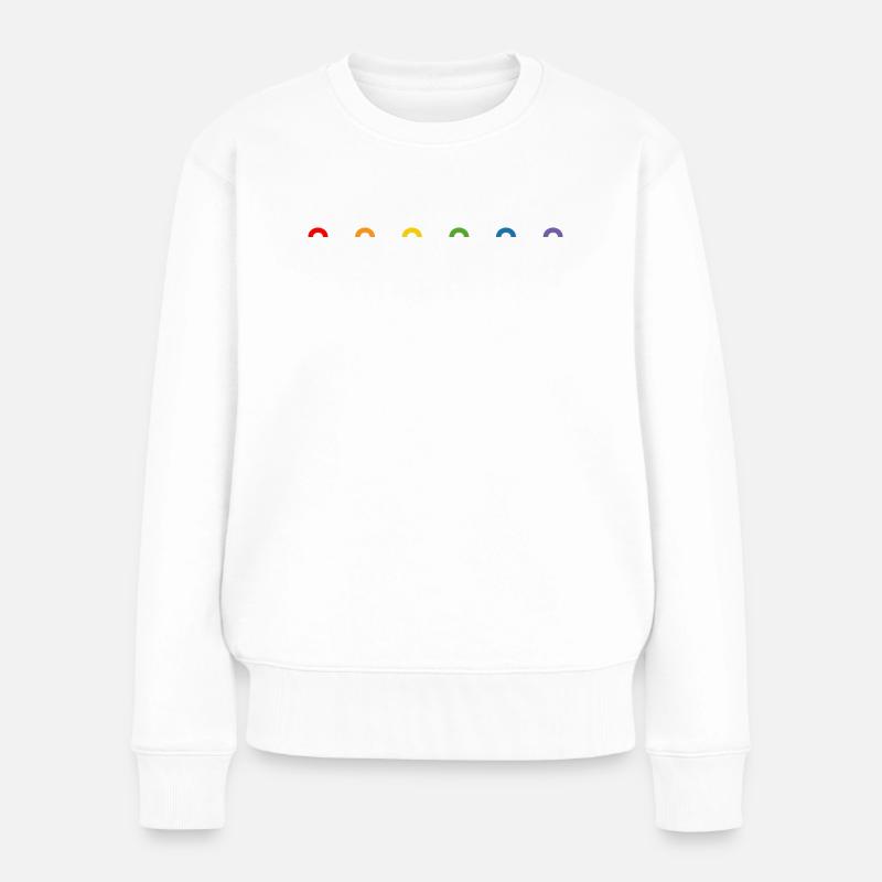 🌈❤️Rainbow rainbow🏳️ 🌈 - Women's Premium Organic Jumper - white