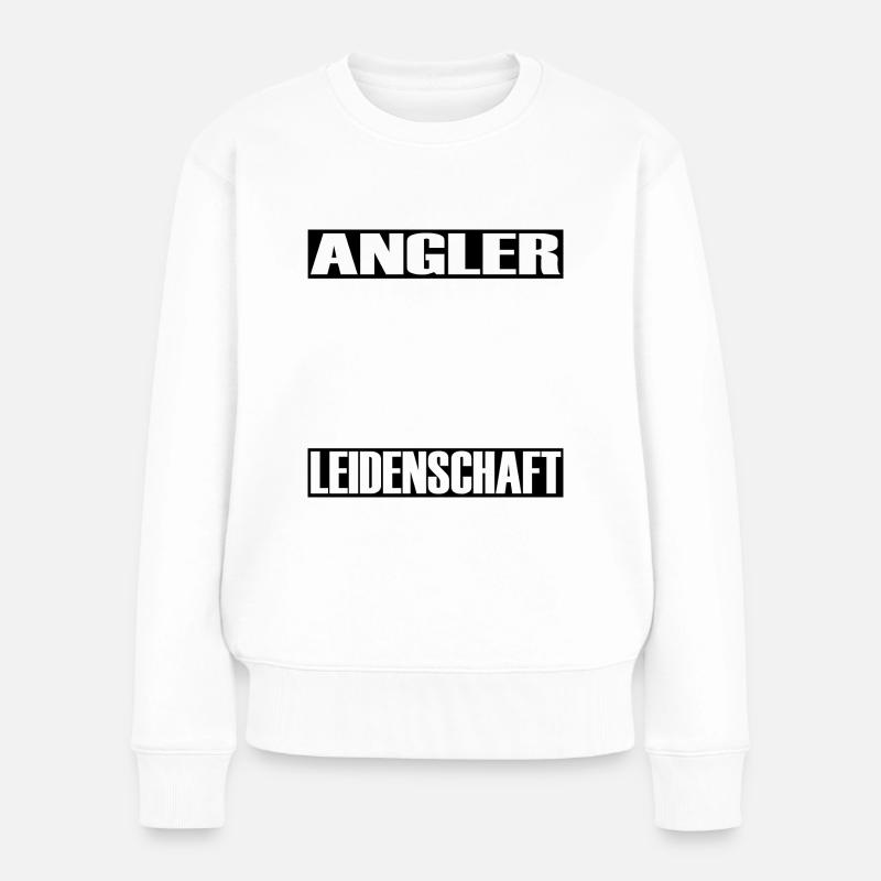 Angeln - Frauen Premium Bio Pullover - Weiß