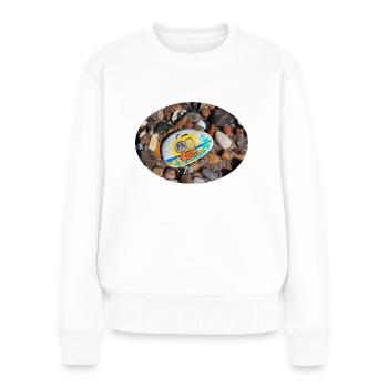 Ein Pärchen beim Sonnenuntergang - Frauen Premium Bio Pullover - Weiß - Vorne - Julia (174cm)