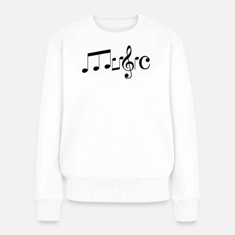 Music - Frauen Premium Bio Pullover - Weiß
