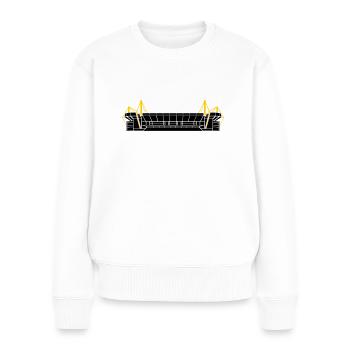 Temple du football du stade de Dortmund Westfalen - Pull Premium bio Femme - blanc - Devant - Julia (174cm)