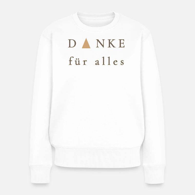 Merci pour tout - Cadeau élégant - Pull Premium bio Femme - blanc
