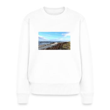 Nordsee - Frauen Premium Bio Pullover - Weiß - Vorne - Julia (174cm)