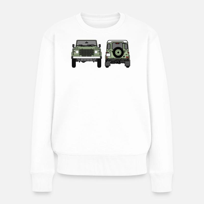 Defender - avant et arrière - Pull Premium bio Femme - blanc