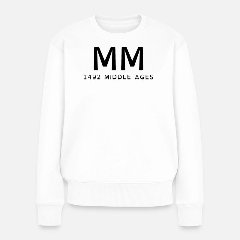 2000_LINE_black - Frauen Premium Bio Pullover - Weiß