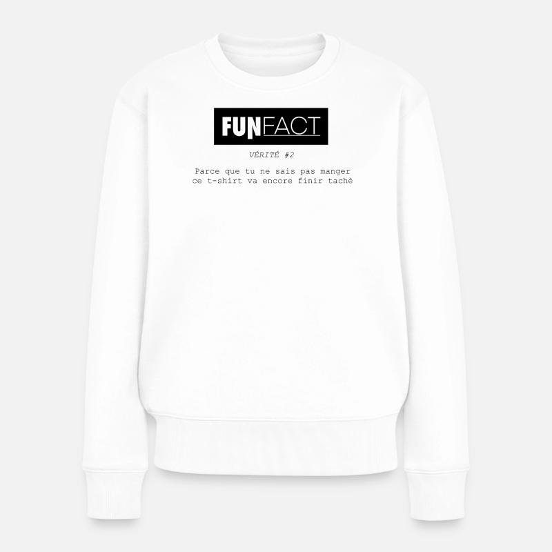 FUNFact_-2 - Pull Premium bio Femme - blanc