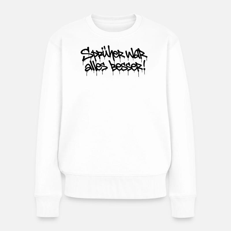Le pulvérisateur était complètement amélioré ! – Conception de balises de graffiti - Pull Premium bio Femme - blanc