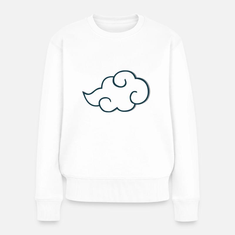 Manga-Wolke - Frauen Premium Bio Pullover - Weiß