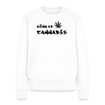 le roi du cannabis - Pull Premium bio Femme - blanc - Devant - Julia (174cm)