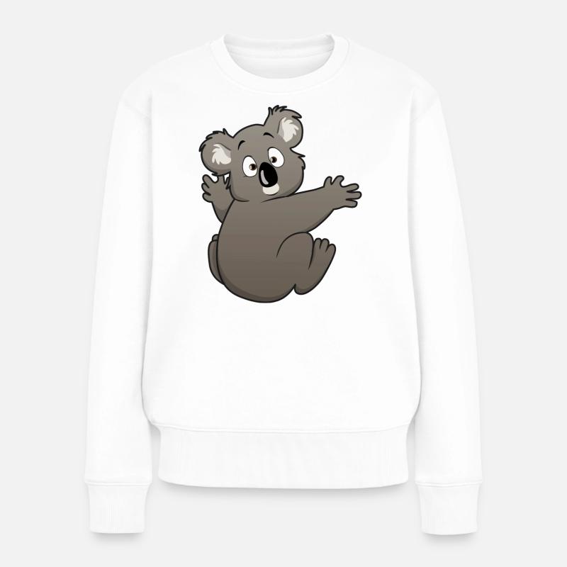 Koala Bär - Frauen Premium Bio Pullover - Weiß
