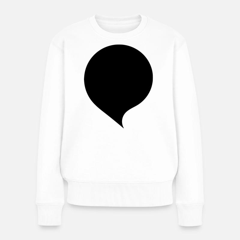 Sprechblase Comic selbst gestalten personalisieren - Frauen Premium Bio Pullover - Weiß