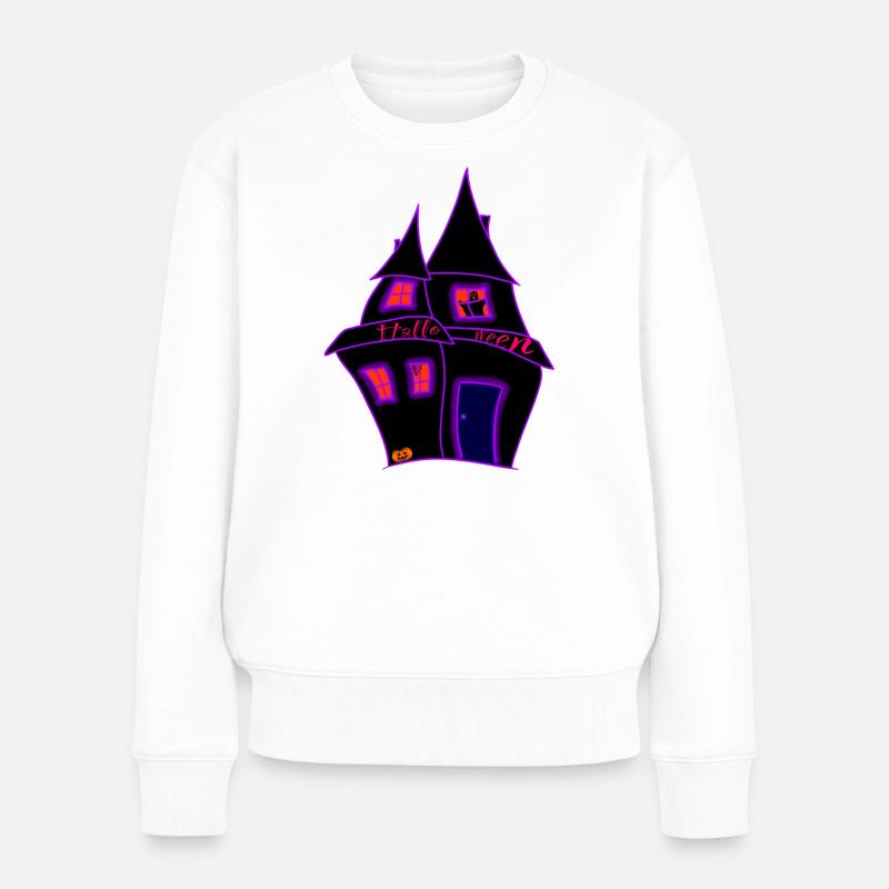 Halloween - Frauen Premium Bio Pullover - Weiß