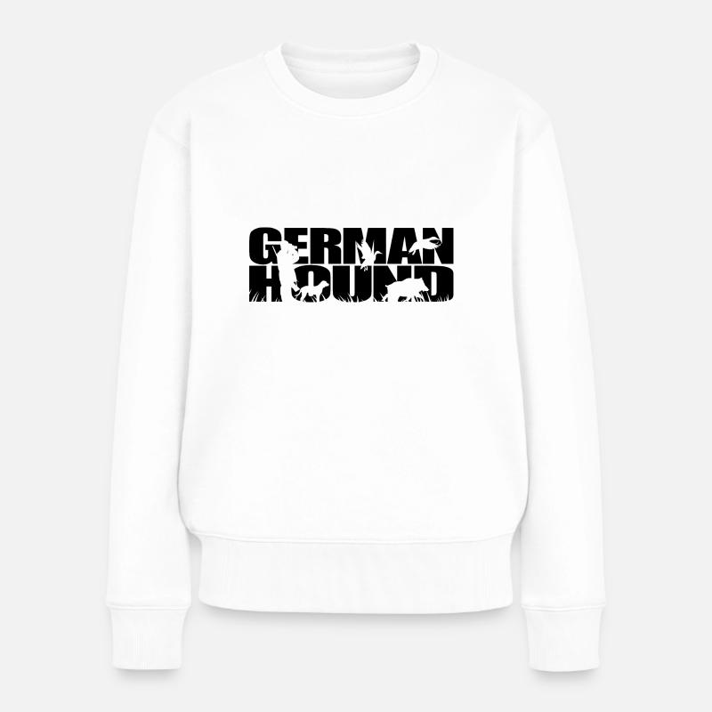 CHIEN ALLEMAND Chiens de chasse Chien de chasse Wilsigns - Pull Premium bio Femme - blanc