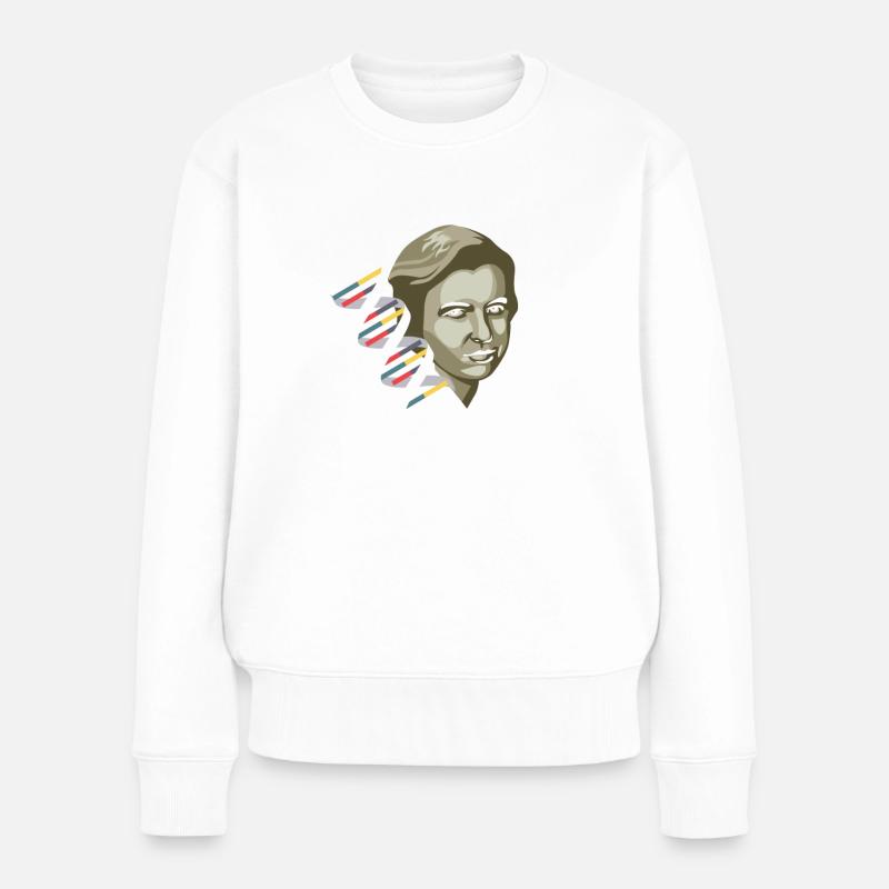 Rosalind Franklin - Frauen Premium Bio Pullover - Weiß