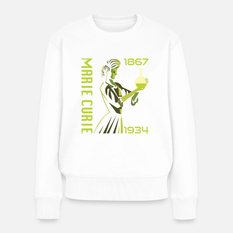 Marie Curie Special - Frauen Premium Bio Pullover - Weiß