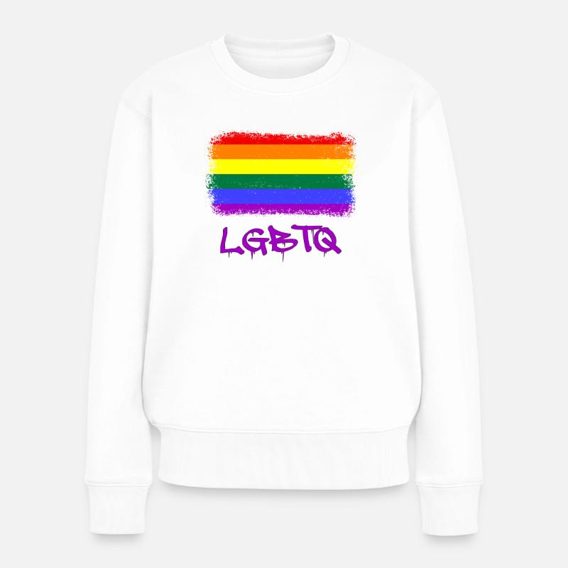 Lgbtq - Frauen Premium Bio Pullover - Weiß