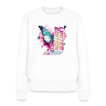 Birthday, 19 Years Girl 2005 Butterfly - Women's Premium Organic Jumper - white - Front - Julia (174cm)