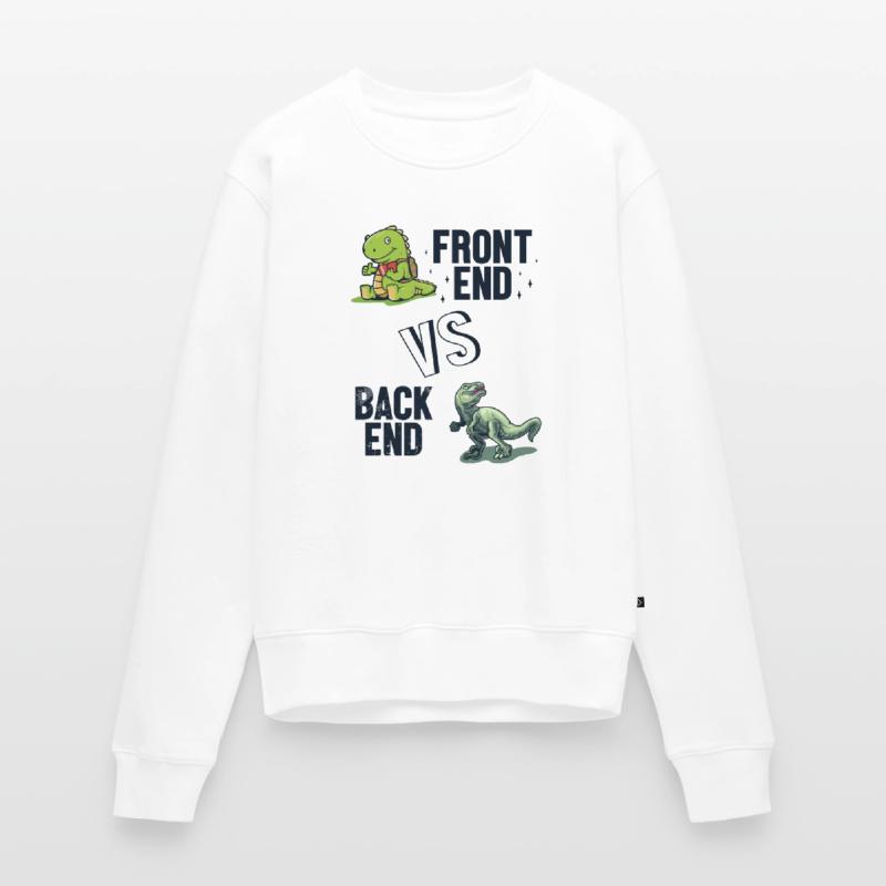 Frontend vs. Backend Developer Full Stack Women's Premium Organic Jumper