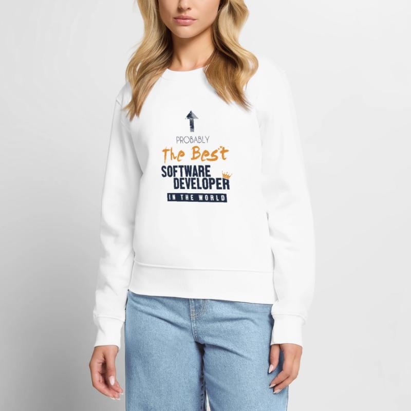 Best Software Developer World Full Stack Software Women's Premium Organic Jumper
