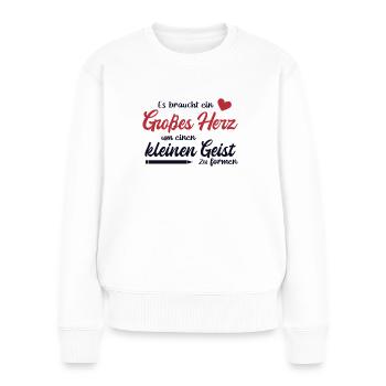 Lehrer Großes Herz Referendar Lehrerin Pädagoge - Frauen Premium Bio Pullover - Weiß - Vorne - Julia (174cm)