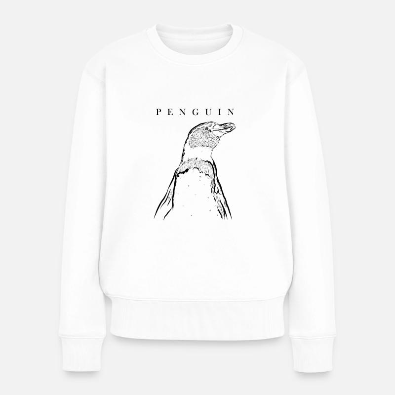 Seevogel Königspinguin Kaiserpinguin Pinguin - Frauen Premium Bio Pullover - Weiß