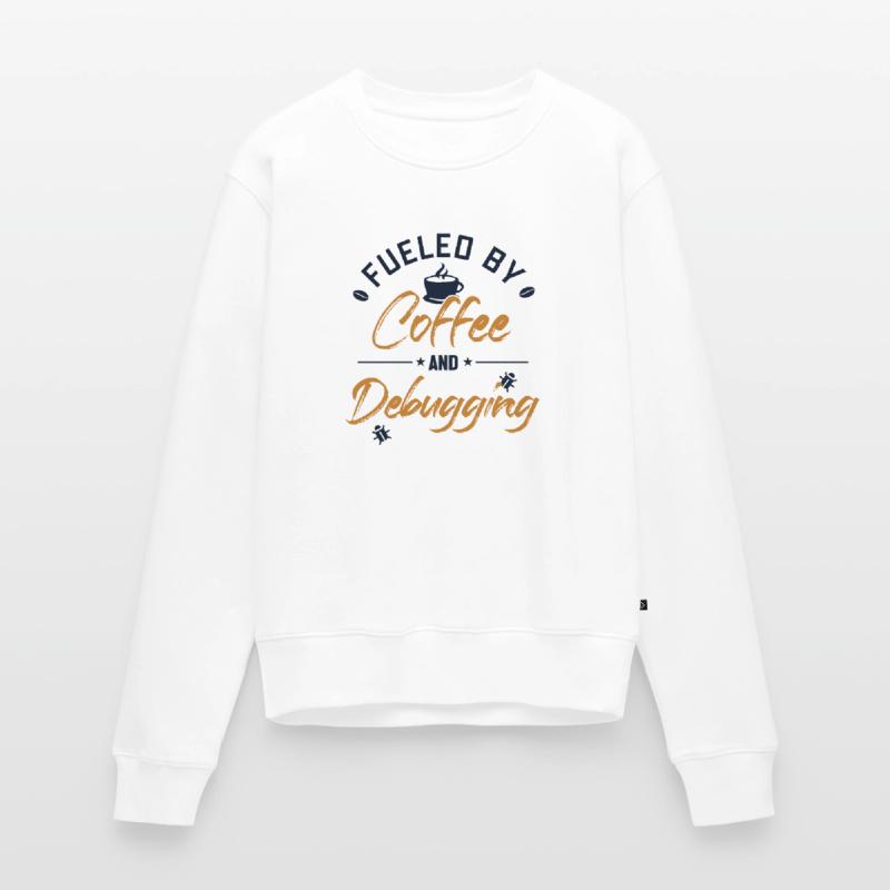 Fueled by Coffee and Debugging Developer Coder Frauen Premium Bio Pullover