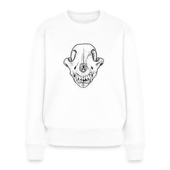 Crâne de chien Crâne de chien Crâne de chien - Pull Premium bio Femme - blanc - Devant - Julia (174cm)