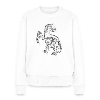 Therizinosaurus - Frauen Premium Bio Pullover - Weiß - Vorne - Julia (174cm)