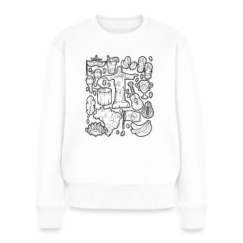 Brasilien - Frauen Premium Bio Pullover - Weiß - Vorne - Julia (174cm)