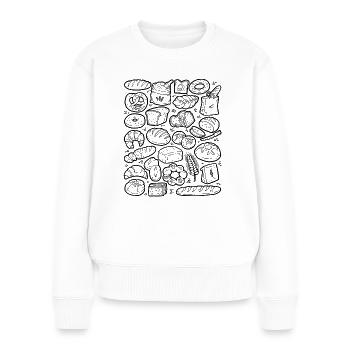 Baking bread - Women's Premium Organic Jumper - white - Front - Julia (174cm)