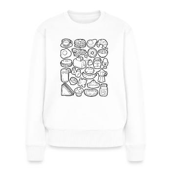 Frühstück & Brunch - Frauen Premium Bio Pullover - Weiß - Vorne - Julia (174cm)