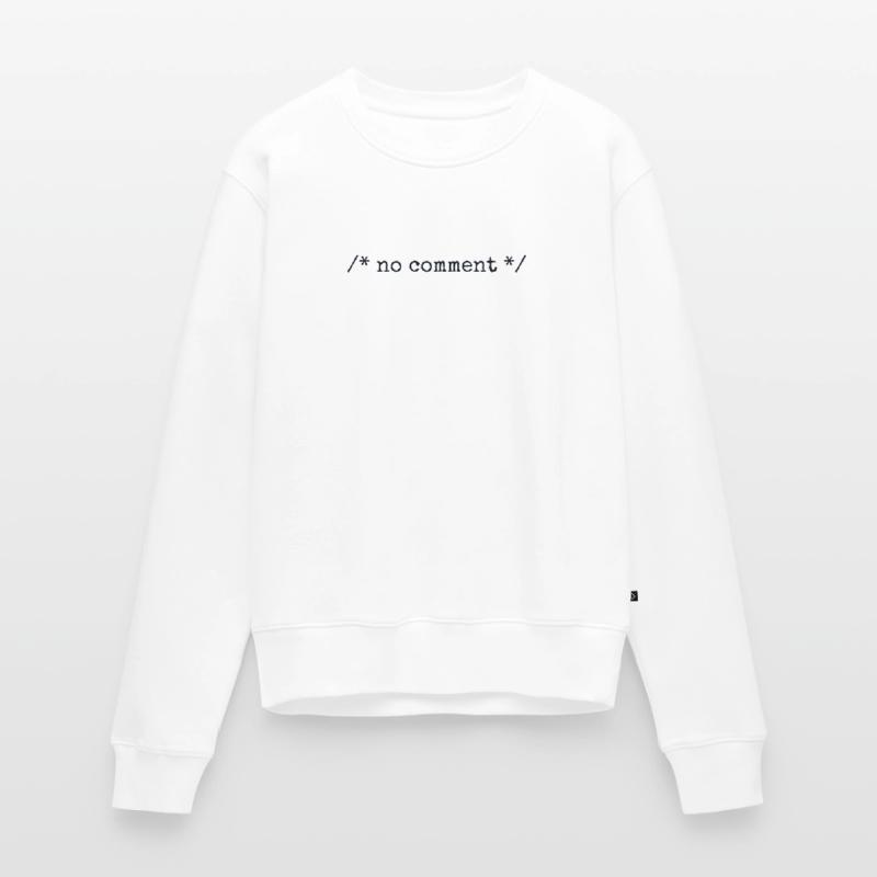 No Comment Developer Softwareentwickler Coder Frauen Premium Bio Pullover