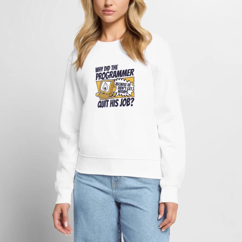 Why Did Programmer Quit Job Developer Coder Women's Premium Organic Jumper