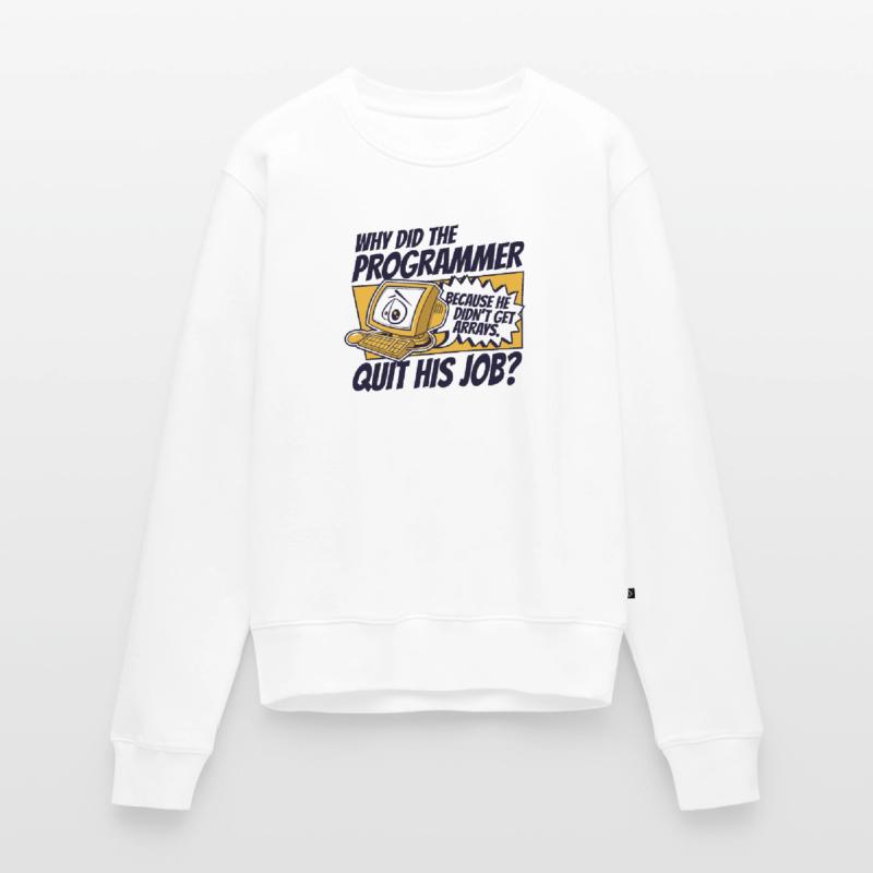 Why Did Programmer Quit Job Developer Coder Women's Premium Organic Jumper