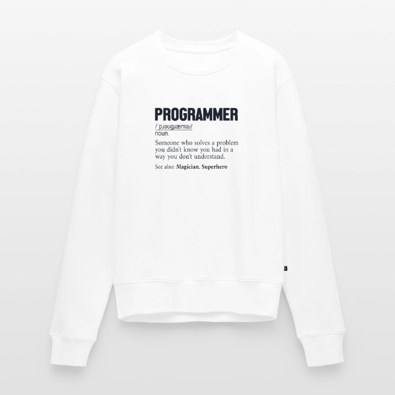 Programmer Definition Softwareentwickler Coder Frauen Premium Bio Pullover