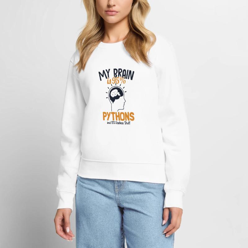 Mon cerveau est composé à 95% de pythons Python Snake Banana Pull Premium bio Femme