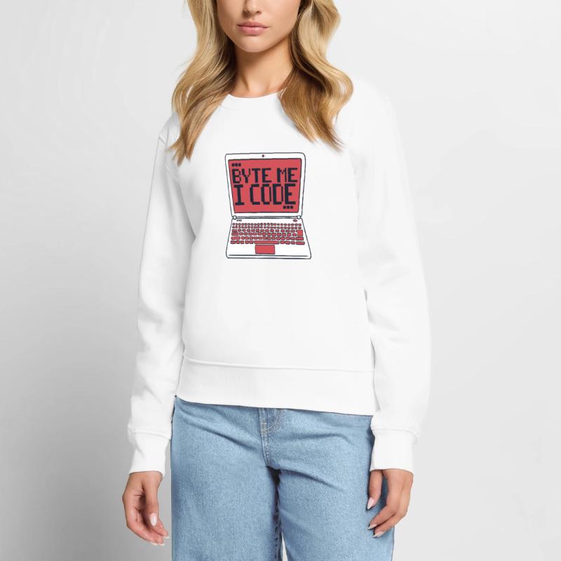 Byte Me I Code Developer Softwareentwickler Frauen Premium Bio Pullover
