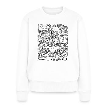 Bahamas - Pull Premium bio Femme - blanc - Devant - Julia (174cm)