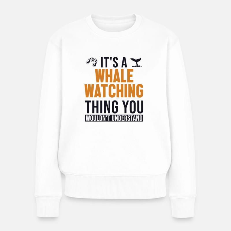 C’est une chose d’observation des baleines Cachalot de cétacés - Pull Premium bio Femme - blanc