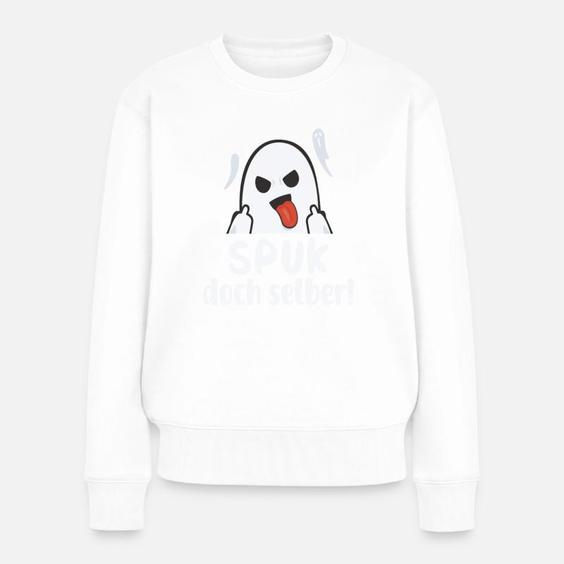 Spuk doch selber - Frauen Premium Bio Pullover - Weiß