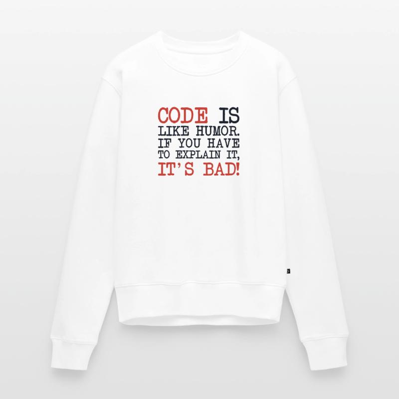 Code Explanation Developer Softwareentwickler Frauen Premium Bio Pullover