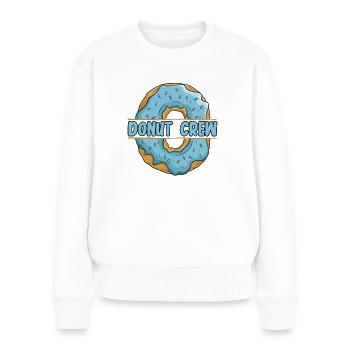 Donut Crew Donut glasiert Maker Liebhaber Donut - Frauen Premium Bio Pullover - Weiß - Vorne - Julia (174cm)