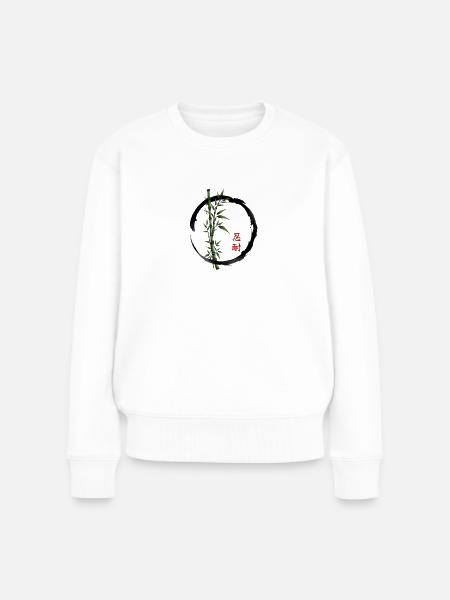 Bambus Endurance Enso - Frauen Premium Bio Pullover - Weiß
