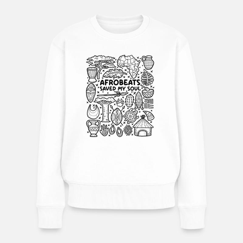 Afrobeats Saved My Soul – Musikliebe - Frauen Premium Bio Pullover - Weiß