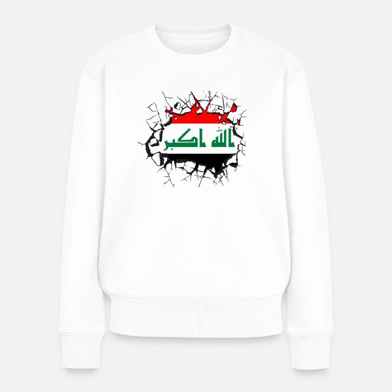 Irak - Frauen Premium Bio Pullover - Weiß