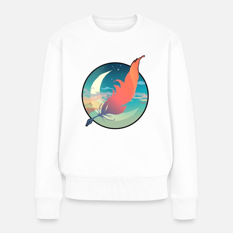 Dreamwriter - Frauen Premium Bio Pullover - Weiß