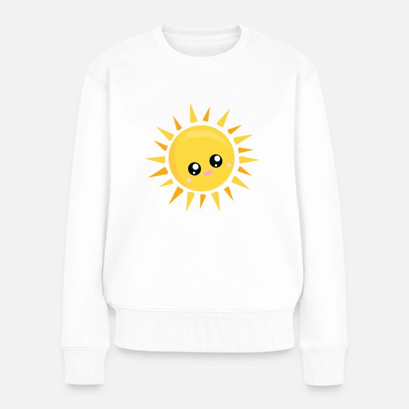 Sonne - Frauen Premium Bio Pullover - Weiß