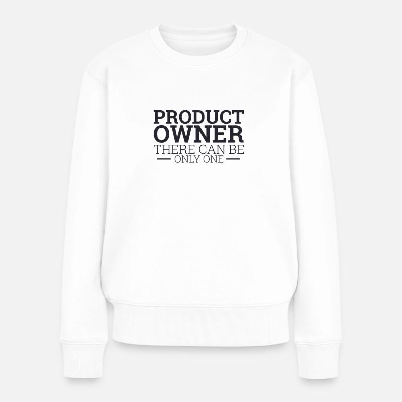 "Product Owner Scrum | "Scrum Master"" - Frauen Premium Bio Pullover - Weiß