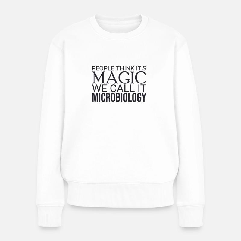 « Microbiologiste Magic | Microbiologie » - Pull Premium bio Femme - blanc