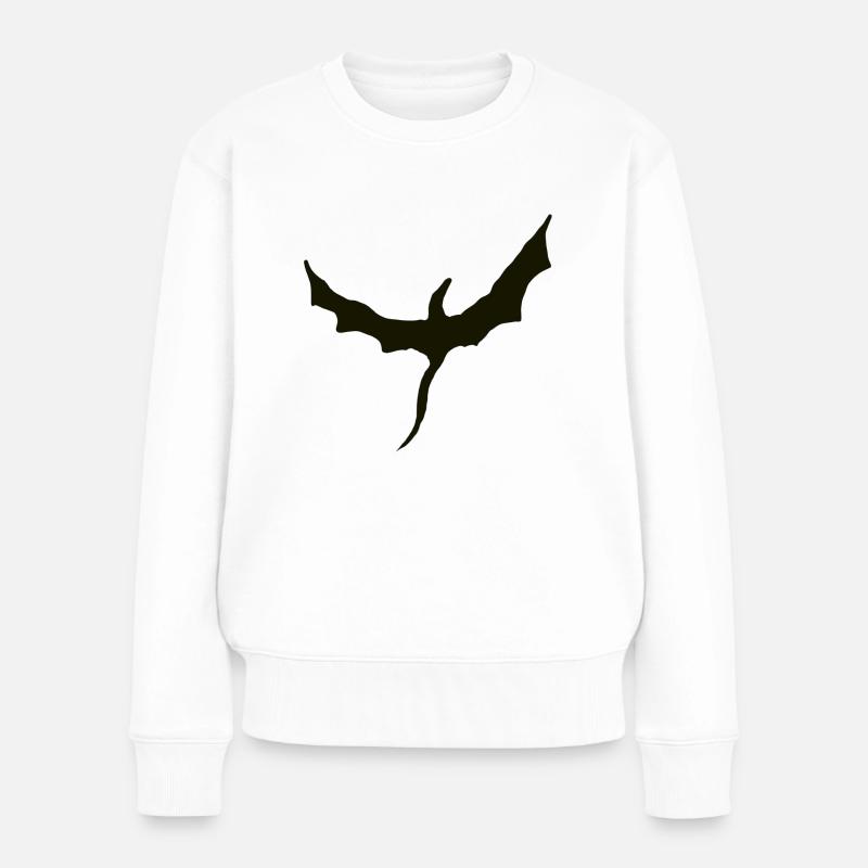 Drago the Dragon - Frauen Premium Bio Pullover - Weiß